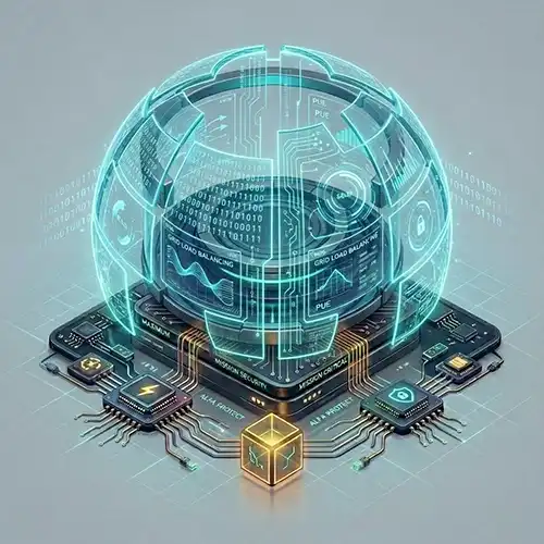 Icono 3D de un escudo digital de ALFA Technologies con código binario cian brillante, representando el blindaje multicapa, monitoreo proactivo SOC y resiliencia ante ransomware en Nicaragua.