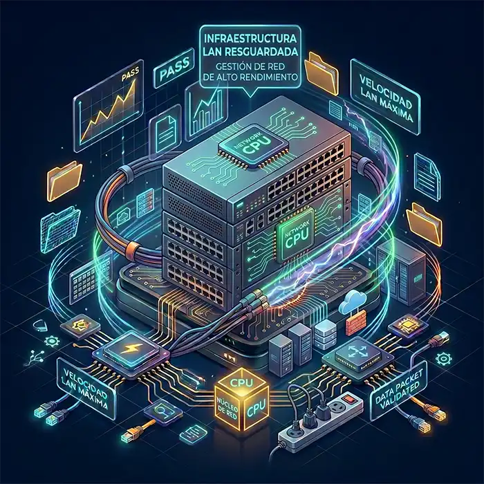 Infraestructura de redes LAN y conectividad segura para empresas.