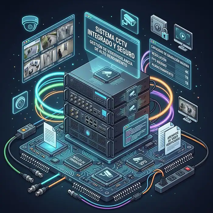 Sistemas de videovigilancia técnica y monitoreo de activos IT.